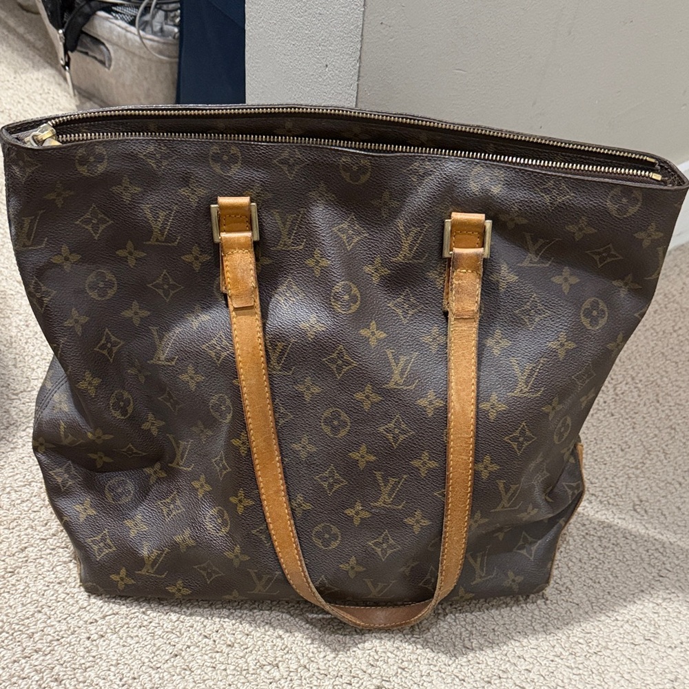 Louis Vuitton Monogram Tote Bag in Brown and Tan